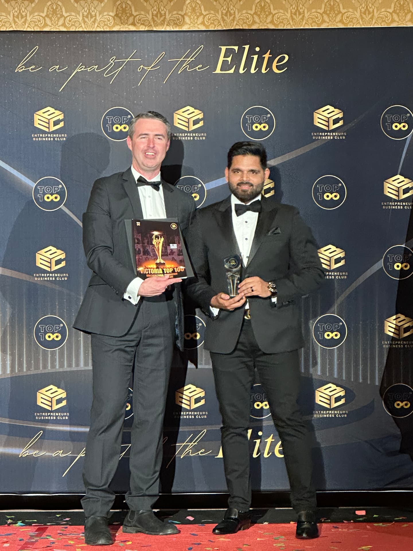 Irshad Siddiqui at the Top 100 awards presentation